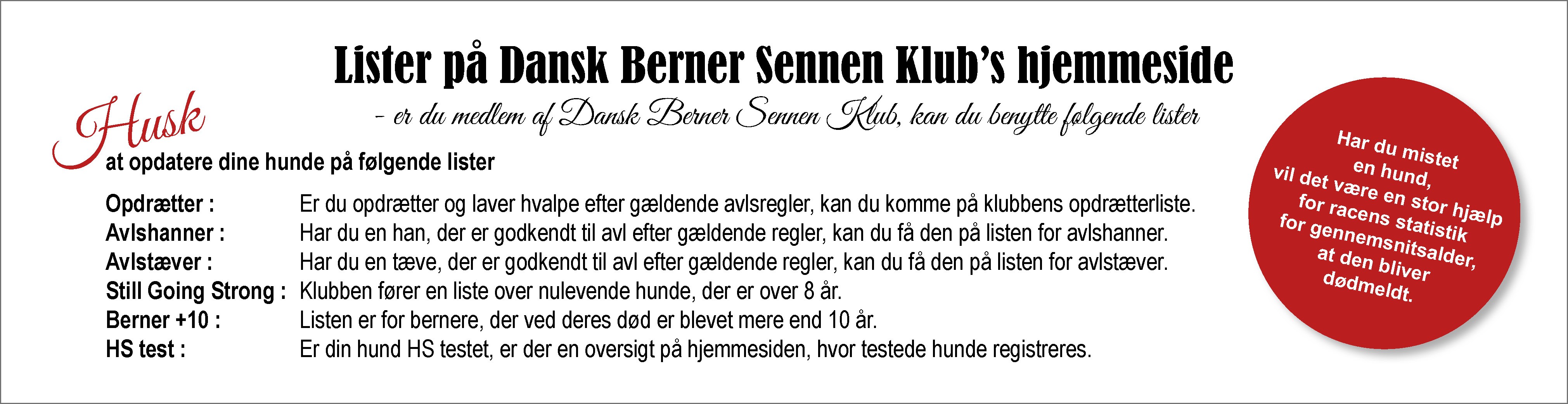 Dansk Berner sennen Klub