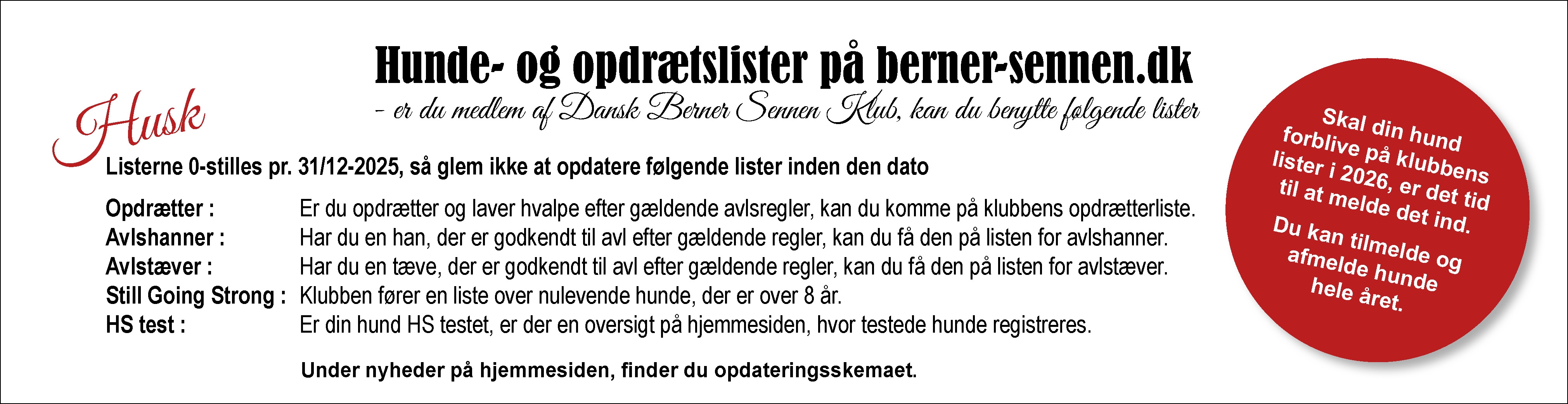 Dansk Berner sennen Klub